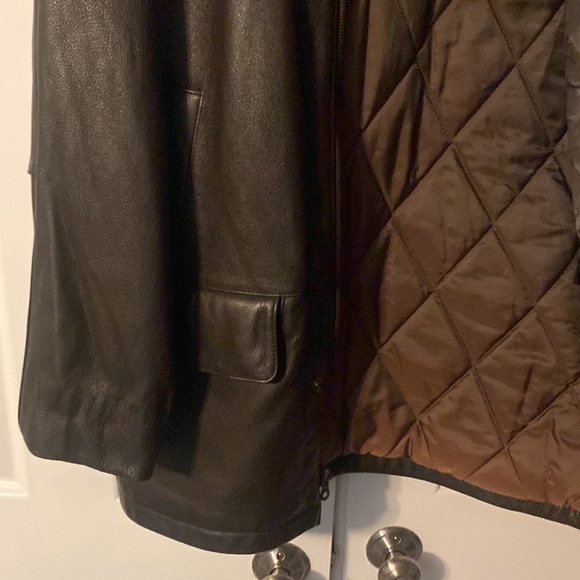GENUINE BEAUTIFUL BROWN LEATHER JACKET - Picture 6 of 8